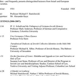 Schedules. Israel and Jewis...