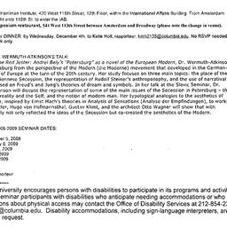 Announcements, 2008-12-05. ...
