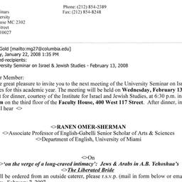 Announcements, 2008-02-13. ...