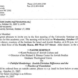 Announcements, 2007-10-17. ...