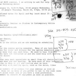 Correspondence, 2009-01-05....