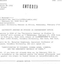 Announcements, 2008-02-27. ...
