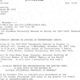 Announcements, 2007-11-28. ...