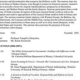Schedules. Modern Greek, se...