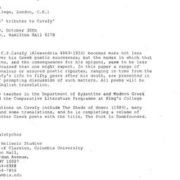 Announcements, 2008-10-30. ...