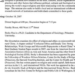 Announcements, 2007-10-18. ...