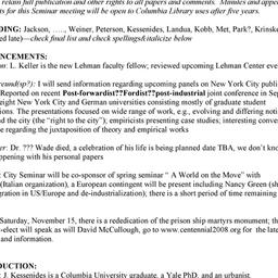 Minutes, 2008-10-21. The Ci...