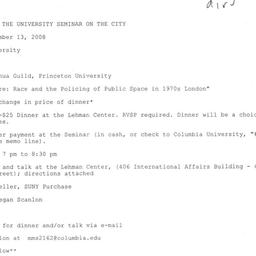 Announcements, 2008-11-13. ...