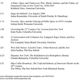 Schedules. The City, semina...