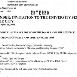 Announcements, 2008-04-24. ...