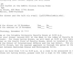 Announcements, 2007-11-19. ...
