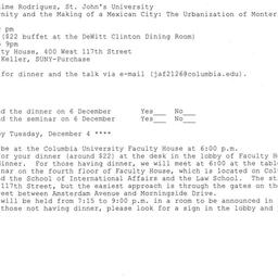 Announcements, 2007-12-06. ...
