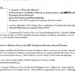 Announcements, 2007-09-23. ...