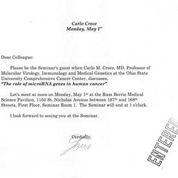 Correspondence, 2006-05-01....