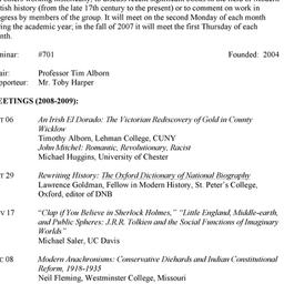 Schedules. Modern British H...