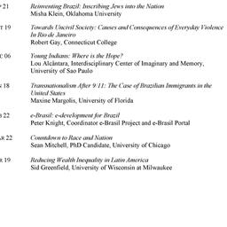 Schedules. Brazil, seminar ...