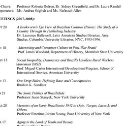 Schedules. Brazil, seminar ...