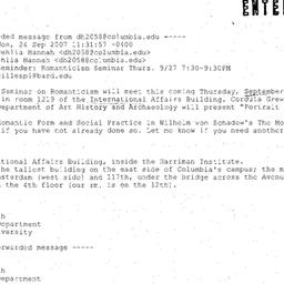 Announcements, 2007-09-27. ...