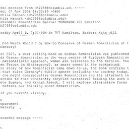 Announcements, 2008-04-03. ...