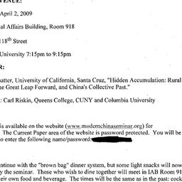 Announcements, 2009-04-02. ...