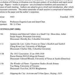 Schedules. Modern East Asia...