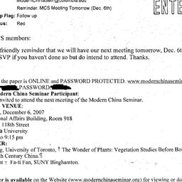 Announcements, 2007-12-06. ...