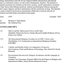 Schedules. Religion and Wor...