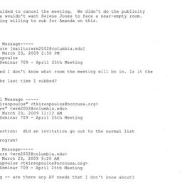 Announcements, 2009-04-25. ...