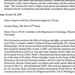 Announcements, 2007-10-18. ...