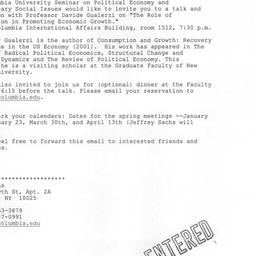 Announcements, 2005-12-01. ...