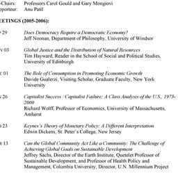 Schedules. Political Econom...