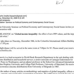 Announcements, 2008-12-18. ...