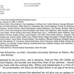 Announcements, 2008-05-07. ...