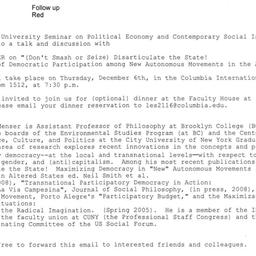 Announcements, 2007-12-06. ...