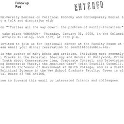 Announcements, 2008-01-31. ...
