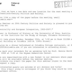 Announcements, 2007-10-10. ...