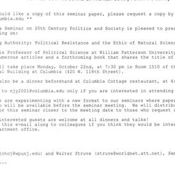 Announcements, 2007-10-22. ...