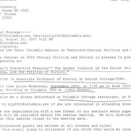 Announcements, 2007-09-26. ...