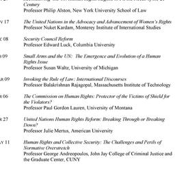 Schedules. Human Rights, se...