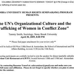 Announcements, 2009-04-30. ...