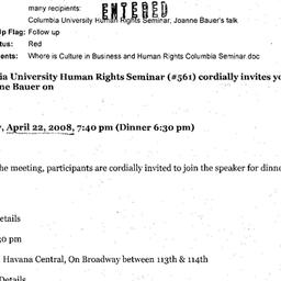 Announcements, 2008-04-22. ...