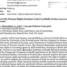 Announcements, 2007-12-11. ...