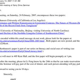 Announcements, 2007-02-24. ...