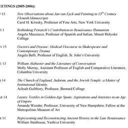 Schedules. The Renaissance,...