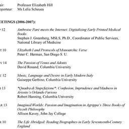 Schedules. The Renaissance,...