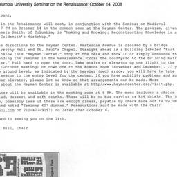 Announcements, 2008-10-14. ...