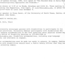 Announcements, 2008-11-11. ...