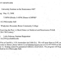 Announcements, 2008-05-13. ...