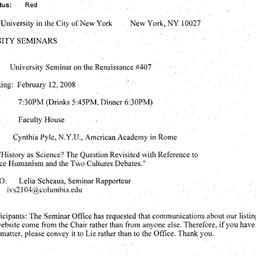 Announcements, 2008-02-12. ...