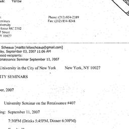 Announcements, 2007-09-11. ...